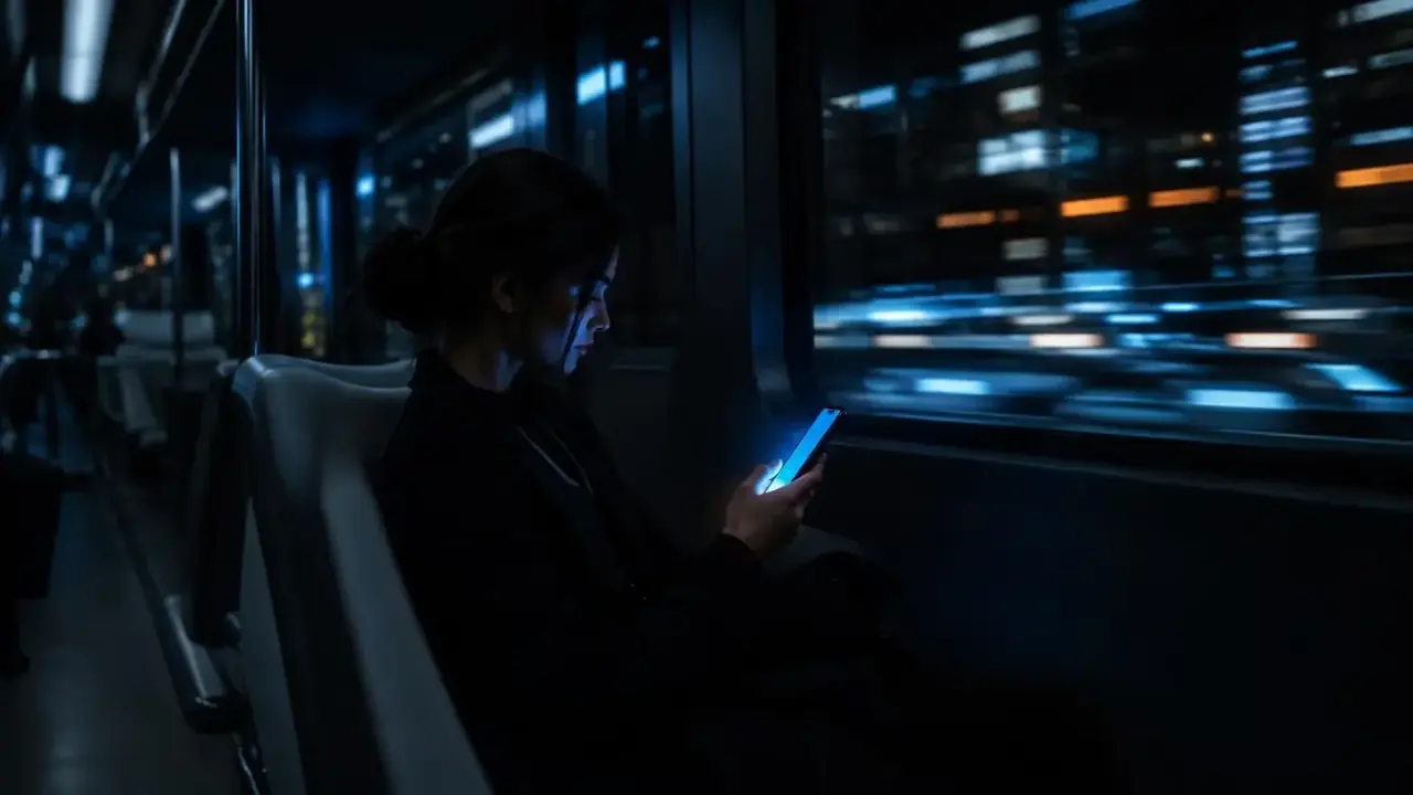 红果漫剧APP手机界面展示，夜间城市灯光背景